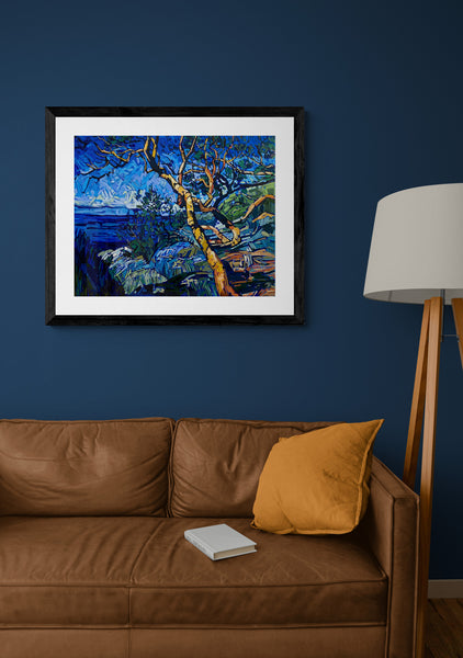 The Arbutus Tree over Blue Waters