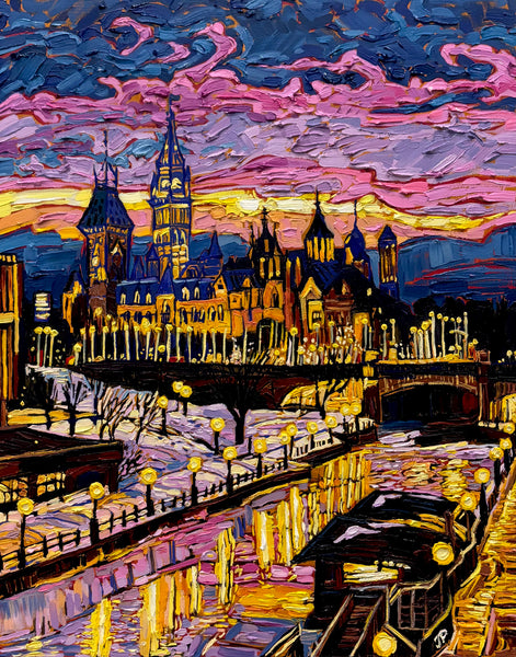 Gilded Reflections on the Rideau Canal