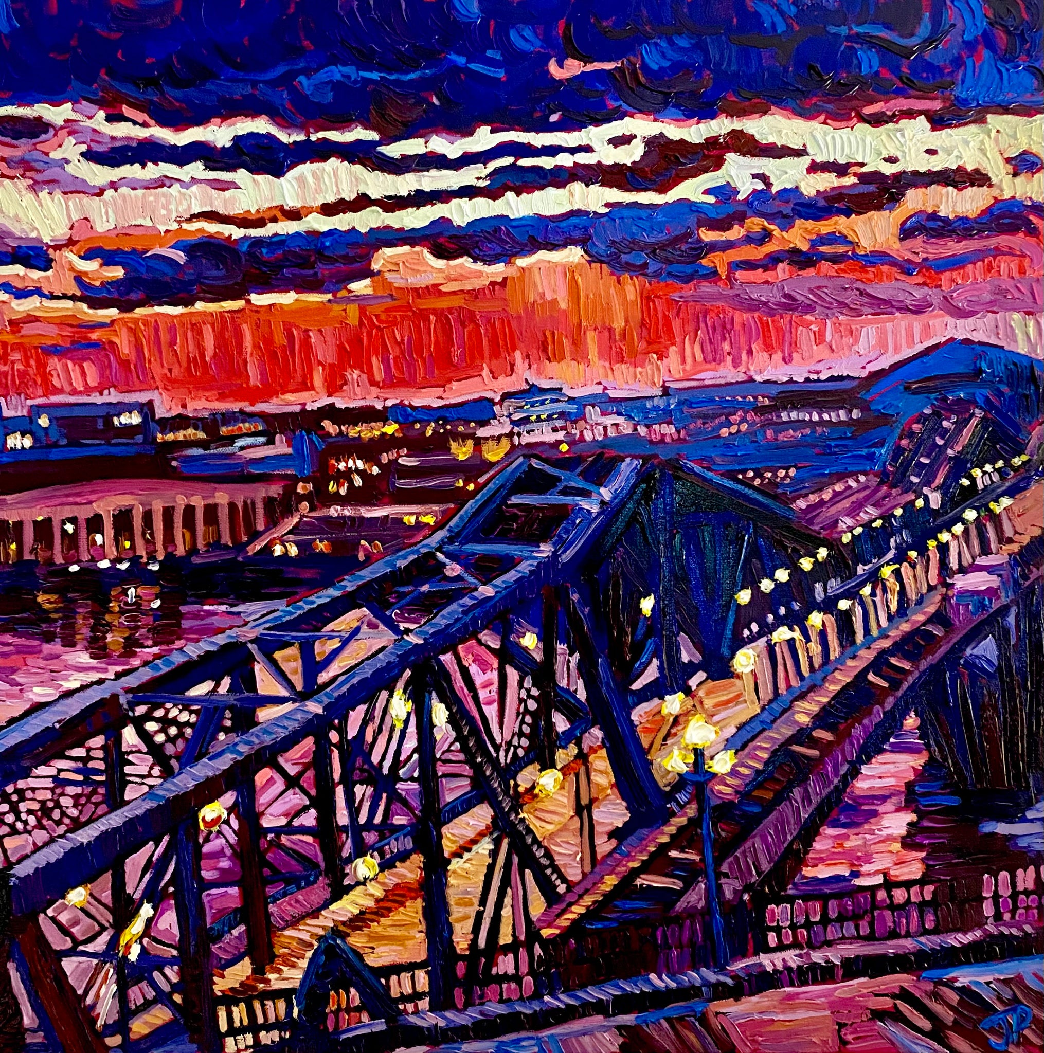 Sunset over Alexandra Bridge