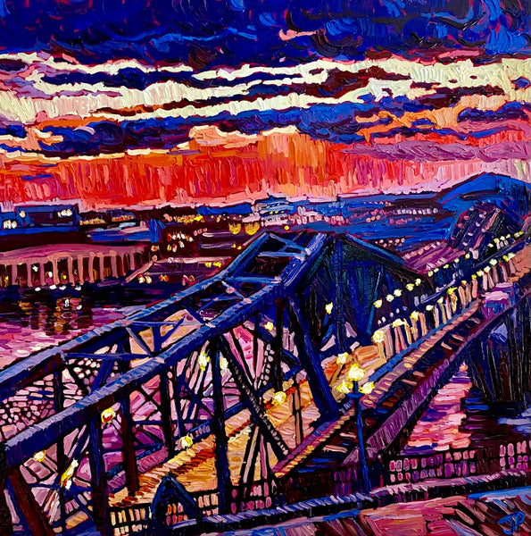Sunset over Alexandra Bridge
