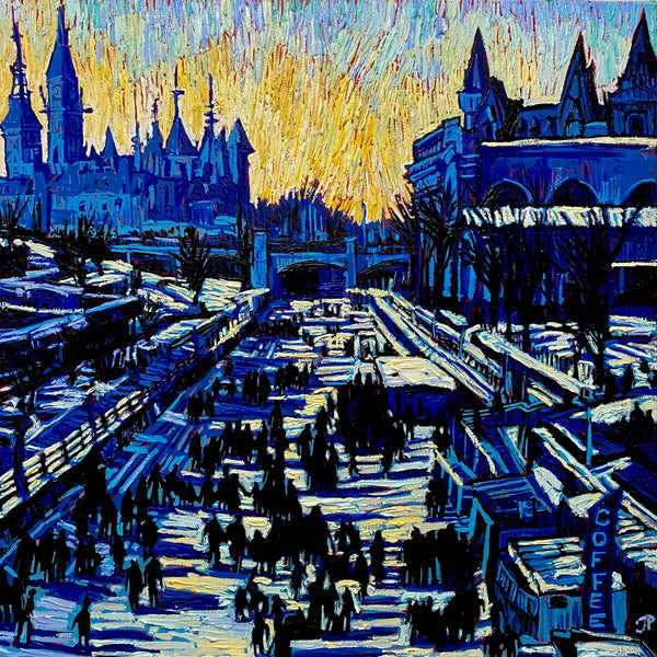Blue Winter Along the Rideau Canal, Ottawa